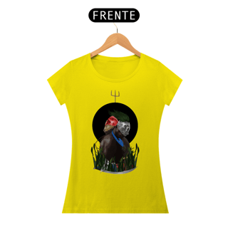 Nome do produto Camiseta Feminina Ogum e Exu  By Ziggy Artes 100% Algodão Fio 30.1 Malha Fria Gola Ribana Costura Reforçada 3X Sem Juros [Frete Grátis]