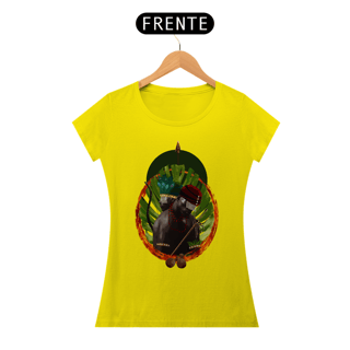 Nome do produto Camiseta Feminina Exu e Oxossi - By Ziggy Artes 100% Algodão Fio 30.1 Malha Fria Gola Ribana Costura Reforçada 3X Sem Juros [Frete Grátis]