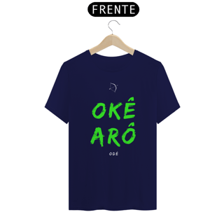 Nome do produto Camiseta Masculina Ọ̀ṣọ́ọ̀sì Oxóssi Saudação Òkè Àró 100% Algodão Fio 24.1, 145g costura simples e gola ribana