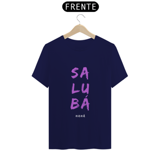 Nome do produto Camiseta Masculina Nàná Saudação Sálùba Nàná Roxo 100% Algodão Fio 24.1, 145g costura simples e gola ribana