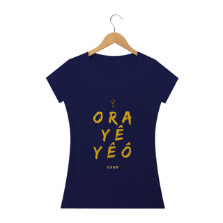 Nome do produto Camiseta Feminina Osun Oxum - Saudação Òóré Yéyé Osun