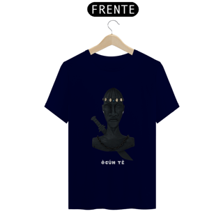 Nome do produto Camiseta Masculina Ogum 100% Algodão Fio 30.1, 165g com costura reforçada e gola ribana de alta qualidade