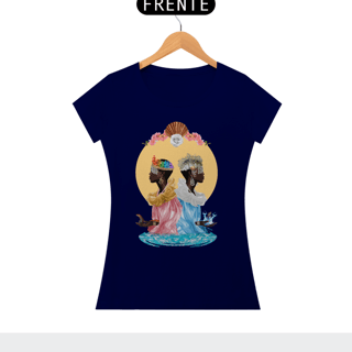 Nome do produto Camiseta Feminina  Ewa e Yemanjá - By Ziggy Artes