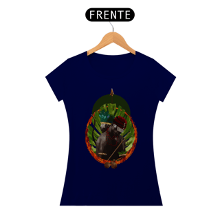 Nome do produto Camiseta Feminina Exu e Oxossi - By Ziggy Artes 100% Algodão Fio 30.1 Malha Fria Gola Ribana Costura Reforçada 3X Sem Juros [Frete Grátis]