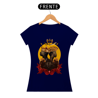 Nome do produto Camiseta Feminina Yansã e Xangô  - By Ziggy Artes 100% Algodão Fio 30.1 Malha Fria Gola Ribana Costura Reforçada 3X Sem Juros 