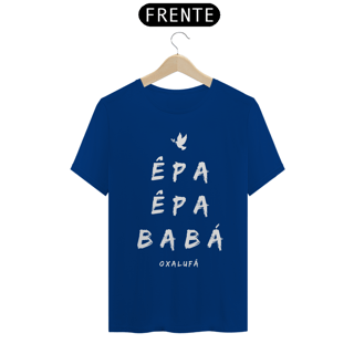Nome do produto Camiseta Masculina Òrìsànlá- Saudação Epa Epa Bàbá 100% Algodão Fio 24.1, 145g costura simples e gola ribana