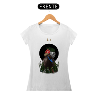 Nome do produto Camiseta Feminina Ogum e Exu  By Ziggy Artes 100% Algodão Fio 30.1 Malha Fria Gola Ribana Costura Reforçada 3X Sem Juros [Frete Grátis]
