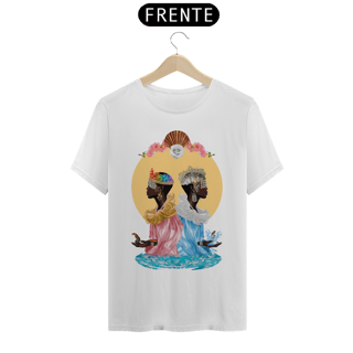 Nome do produto Camiseta Yabás Ewa e Yemanjá - By Ziggy Artes 100% Algodão Fio 30.1 Malha Fria Gola Ribana Costura Reforçada 3X Sem Juros