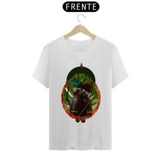 Nome do produto Camiseta Unissex Exu e Oxóssi  - By Ziggy Artes 100% Algodão Fio 30.1 Malha Fria Gola Ribana Costura Reforçada 3x Sem Juros [Frete Grátis] NORDESTE, SUDESTE E SUL