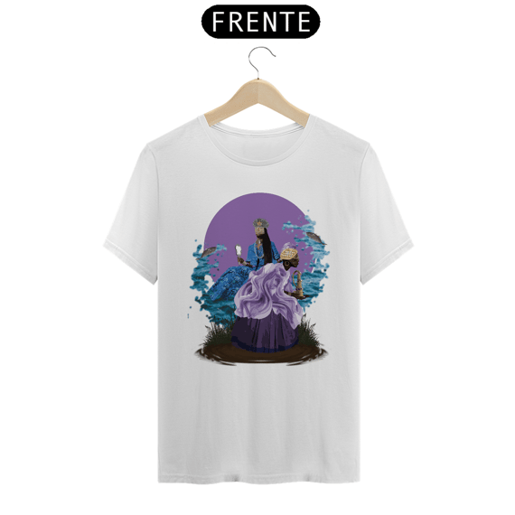 Camiseta Unissex Nanã e Yemanjá - By Ziggy Artes 100% Algodão Fio 30.1 Malha Fria Gola Ribana Costura Reforçada 3X Sem Juros [Frete Grátis]
