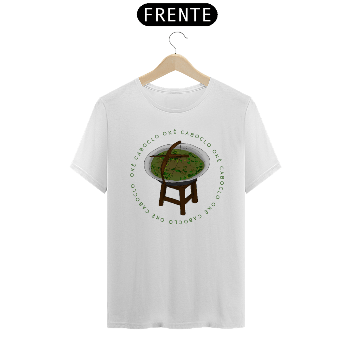 Nome do produto: Camisa Personalizada Okê Caboclo By Cruelinee 100% Algodão Fio 30.1