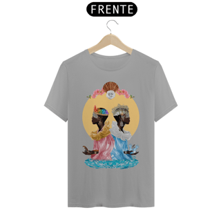 Nome do produto Camiseta Yabás Ewa e Yemanjá - By Ziggy Artes 100% Algodão Fio 30.1 Malha Fria Gola Ribana Costura Reforçada 3X Sem Juros