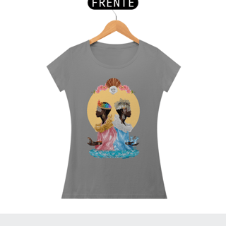 Nome do produto Camiseta Feminina  Ewa e Yemanjá - By Ziggy Artes