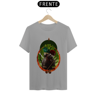 Nome do produto Camiseta Unissex Exu e Oxóssi  - By Ziggy Artes 100% Algodão Fio 30.1 Malha Fria Gola Ribana Costura Reforçada 3x Sem Juros [Frete Grátis] NORDESTE, SUDESTE E SUL