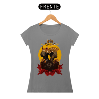 Nome do produto Camiseta Feminina Yansã e Xangô  - By Ziggy Artes 100% Algodão Fio 30.1 Malha Fria Gola Ribana Costura Reforçada 3X Sem Juros 