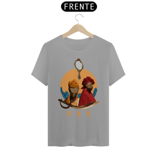 Nome do produto Camiseta Unissex Oxum e Iansã - By Ziggy Artes 100% Algodão Fio 30.1 Malha Fria Gola Ribana Costura Reforçada
