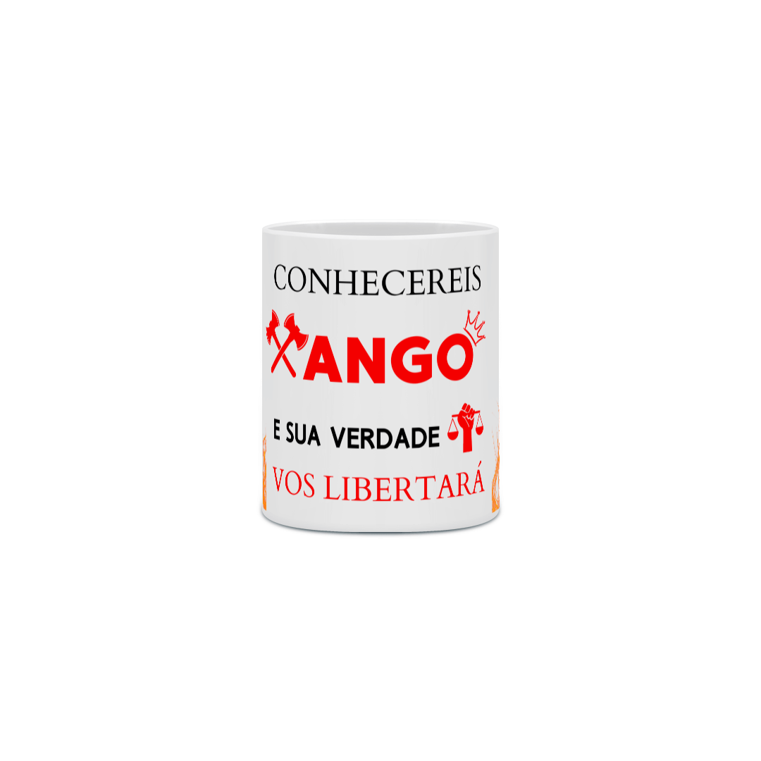 Nome do produto: Caneca Xangô Porcelana Personalizada Kaô Cabecilê 325ml