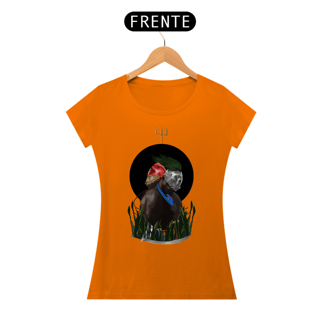 Nome do produto Camiseta Feminina Ogum e Exu  By Ziggy Artes 100% Algodão Fio 30.1 Malha Fria Gola Ribana Costura Reforçada 3X Sem Juros [Frete Grátis]