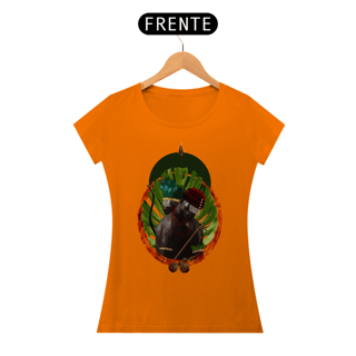 Nome do produto Camiseta Feminina Exu e Oxossi - By Ziggy Artes 100% Algodão Fio 30.1 Malha Fria Gola Ribana Costura Reforçada 3X Sem Juros [Frete Grátis]