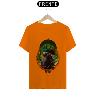 Nome do produto Camiseta Unissex Exu e Oxóssi  - By Ziggy Artes 100% Algodão Fio 30.1 Malha Fria Gola Ribana Costura Reforçada 3x Sem Juros [Frete Grátis] NORDESTE, SUDESTE E SUL