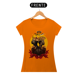 Nome do produto Camiseta Feminina Yansã e Xangô  - By Ziggy Artes 100% Algodão Fio 30.1 Malha Fria Gola Ribana Costura Reforçada 3X Sem Juros 