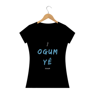 Nome do produto Camiseta Feminina Ògún Saudação Ògún Yè 100% Algodão Fio 24.1, 145g costura simples e gola ribana