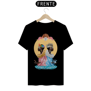 Nome do produto Camiseta Yabás Ewa e Yemanjá - By Ziggy Artes 100% Algodão Fio 30.1 Malha Fria Gola Ribana Costura Reforçada 3X Sem Juros