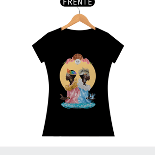 Nome do produto Camiseta Feminina  Ewa e Yemanjá - By Ziggy Artes
