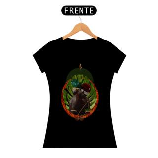 Nome do produto Camiseta Feminina Exu e Oxossi - By Ziggy Artes 100% Algodão Fio 30.1 Malha Fria Gola Ribana Costura Reforçada 3X Sem Juros [Frete Grátis]