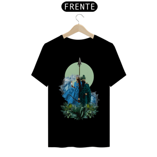 Nome do produto Camiseta Unissex Yemanjá e Oxóssi - By Ziggy Artes 100% Algodão Fio 30.1 Malha Fria Gola Ribana Costura Reforçada 3X Sem Juros 