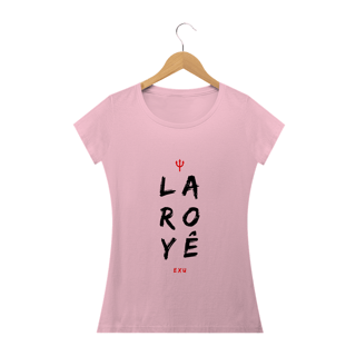 Nome do produto Camiseta Feminina Laroyê Exu Orixá Exu - Baby Long 