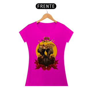 Nome do produto Camiseta Feminina Yansã e Xangô  - By Ziggy Artes 100% Algodão Fio 30.1 Malha Fria Gola Ribana Costura Reforçada 3X Sem Juros 