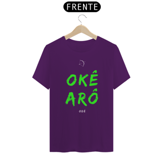 Nome do produto Camiseta Masculina Ọ̀ṣọ́ọ̀sì Oxóssi Saudação Òkè Àró 100% Algodão Fio 24.1, 145g costura simples e gola ribana