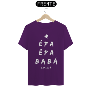 Nome do produto Camiseta Masculina Òrìsànlá- Saudação Epa Epa Bàbá 100% Algodão Fio 24.1, 145g costura simples e gola ribana