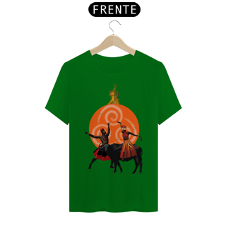 Nome do produto Camiseta Unissex Exu e Yansã - By Ziggy Artes 100% Algodão Fio 30.1 Malha Fria Gola Ribana Costura Reforçada 3X Sem Juros [Frete Grátis]