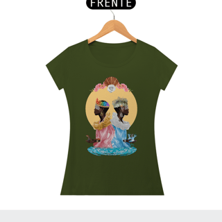 Nome do produto Camiseta Feminina  Ewa e Yemanjá - By Ziggy Artes