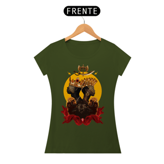 Nome do produto Camiseta Feminina Yansã e Xangô  - By Ziggy Artes 100% Algodão Fio 30.1 Malha Fria Gola Ribana Costura Reforçada 3X Sem Juros 