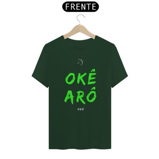 Nome do produto Camiseta Masculina Ọ̀ṣọ́ọ̀sì Oxóssi Saudação Òkè Àró 100% Algodão Fio 24.1, 145g costura simples e gola ribana