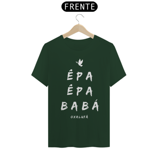 Nome do produto Camiseta Masculina Òrìsànlá- Saudação Epa Epa Bàbá 100% Algodão Fio 24.1, 145g costura simples e gola ribana