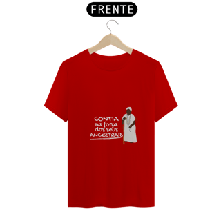 Nome do produto Camiseta Preto Velho 100% Algodão Fio 24.1, 145g costura simples e gola ribana