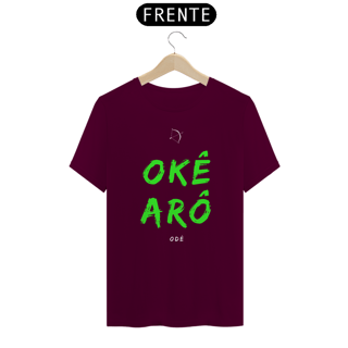 Nome do produto Camiseta Masculina Ọ̀ṣọ́ọ̀sì Oxóssi Saudação Òkè Àró 100% Algodão Fio 24.1, 145g costura simples e gola ribana