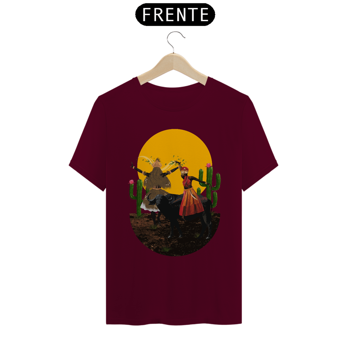 Nome do produto: Camiseta Unissex Obaluaê e Iansã By Ziggy Artes 100% Algodão Fio 30.1 Malha Fria Gola Ribana Costura Reforçada 3X Sem Juros 