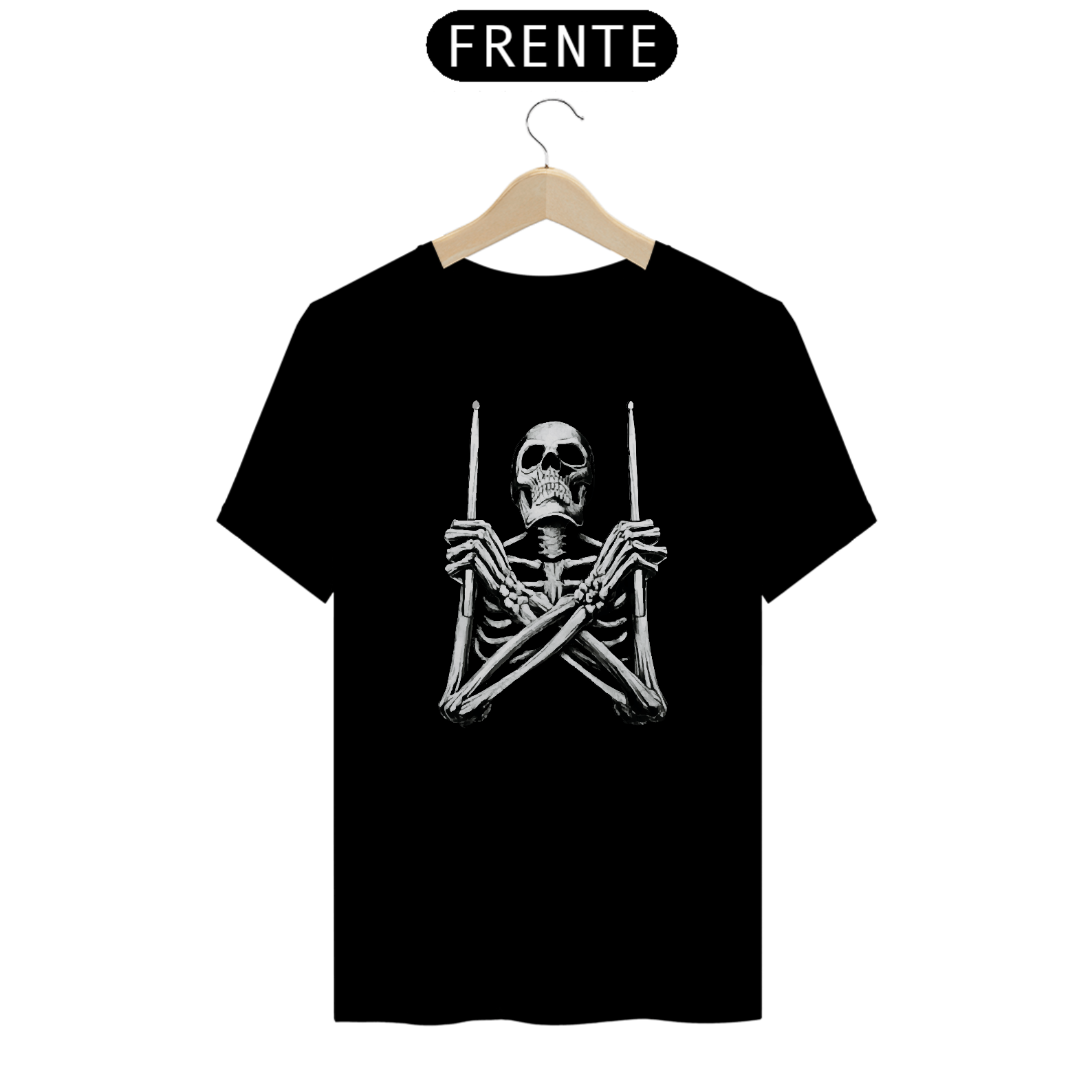 Camiseta Prime Esqueleto Baterista