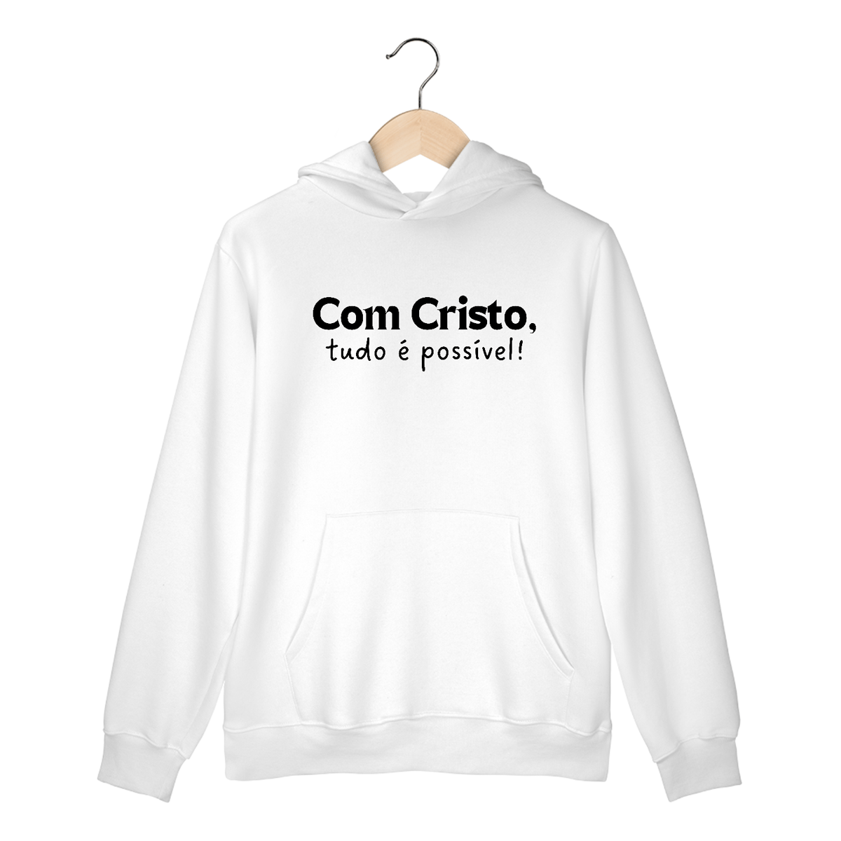 Nome do produto: Com Cristo, tudo é possível | Moletom