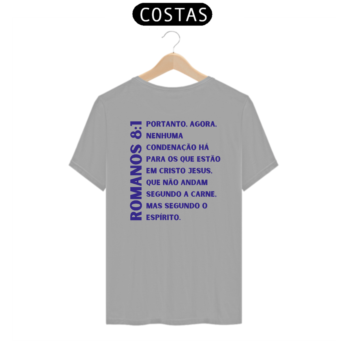 Nome do produto: Romanos 8:1 | Camiseta unissex