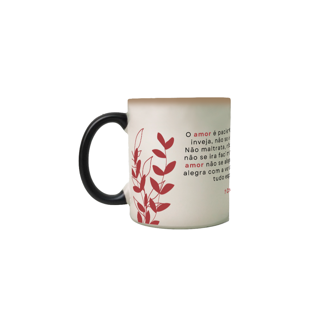 Nome do produto: 1 Coríntios 13:4-7 | Caneca mágica