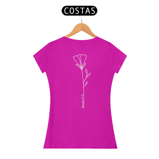 Nome do produto Lucas 8:15 - Tulipa | Camiseta feminina