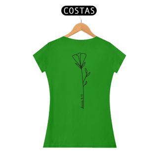Nome do produto Lucas 8:15 - Tulipa | Camiseta Feminina