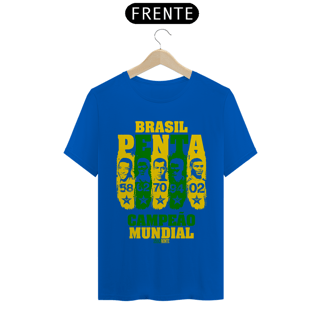 Nome do produto CAMISETA AZUL - PENTA CAMPEÃO 58-62-70-94-02