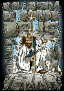 Nome do produto Poster Qual é o som de quando Deus desce na terra?